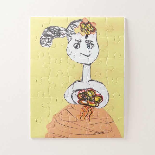 Puzzle Fleur de dessin (Vertical)