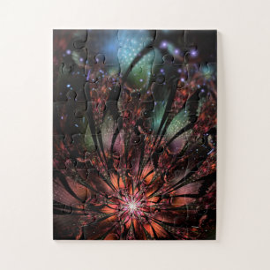 Puzzle Fleur de fantaisie fractale douce et tendre 