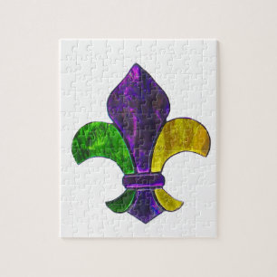 Puzzle Fleur De Lis Mardi Gra ajoutent le texte