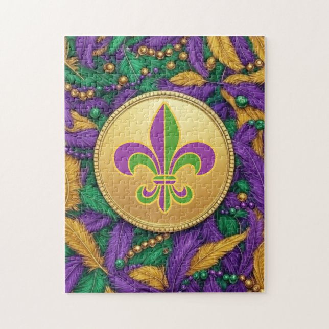 Puzzle Fleur de lis Mardi Gras (Vertical)