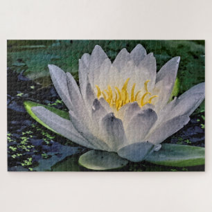 Puzzle Fleur de Lotus blanc brillant
