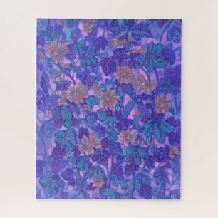 Puzzle Fleur de Malve, Fleurs de Malva Peinture Florale V