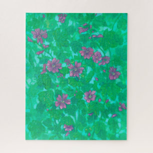 Puzzle Fleur de Malve, Peinture Florale Été