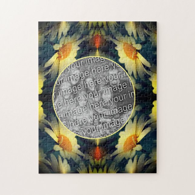 Puzzle Fleur de marguerite jaune Abstrait Créer votre pro (Vertical)