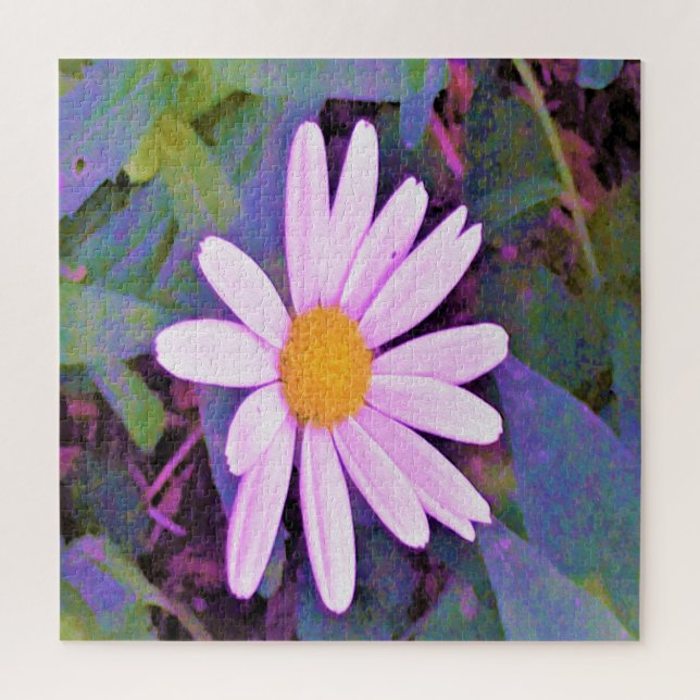 Puzzle Fleur de marguerite rose (Vertical)