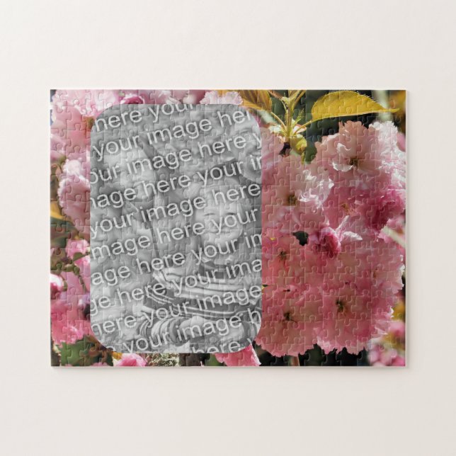 Puzzle Fleur de printemps rose fleurit votre photo (Horizontal)