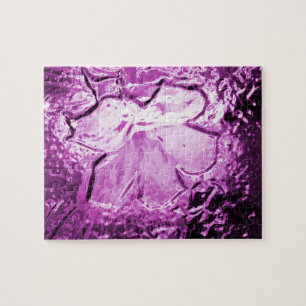 Puzzle Fleur de verre violet