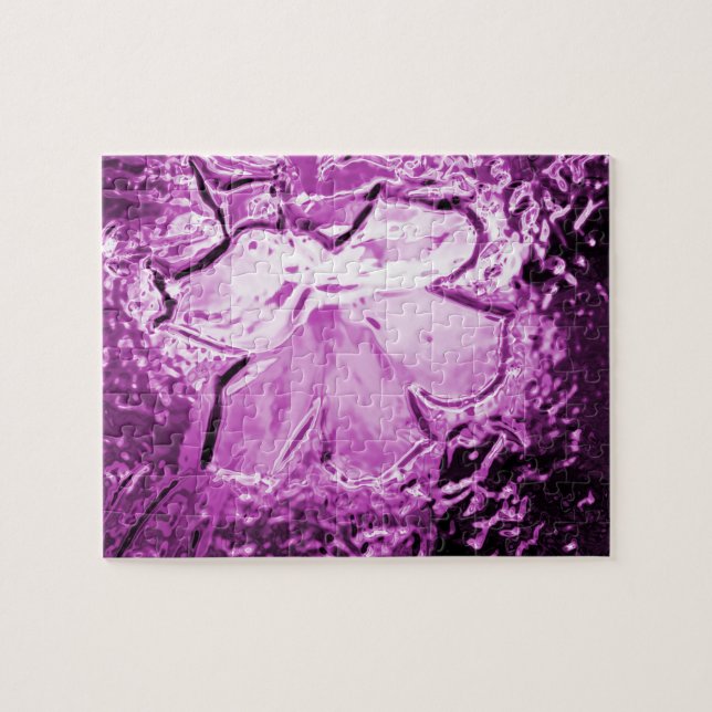 Puzzle Fleur de verre violet (Horizontal)