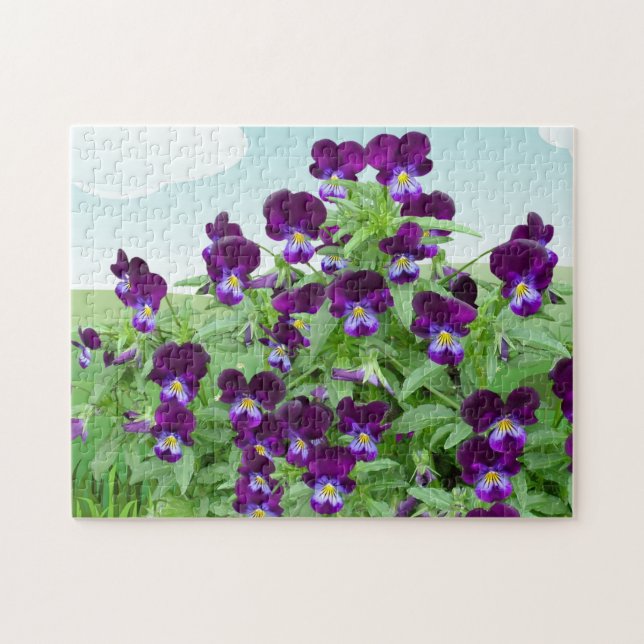 Puzzle Fleur de violette pourpre (Horizontal)