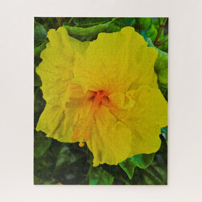 Puzzle Fleur d'Hibiscus Jaune Ravissante (Vertical)