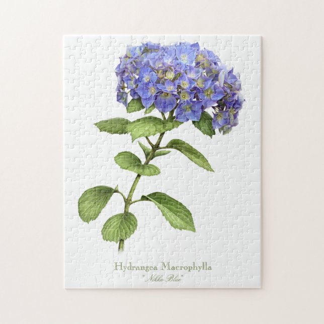 Puzzle Fleur d'Hortensia Bleu (Vertical)