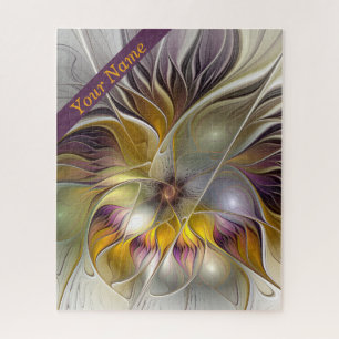 Puzzle Fleur d'Imaginaire coloré Abstrait Art moderne Nom