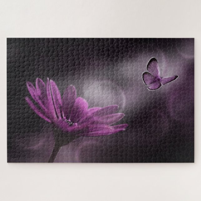 Puzzle Fleur et papillon (Horizontal)