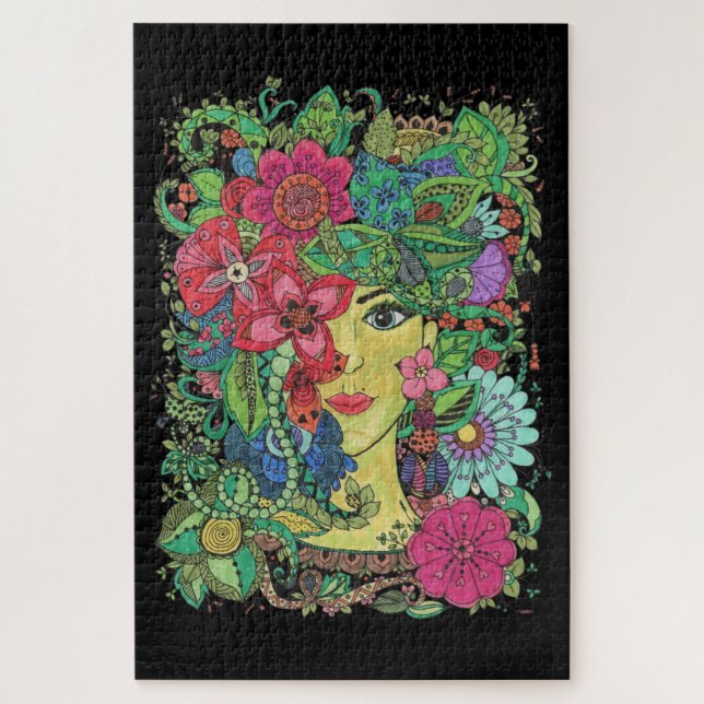 Puzzle Fleur fille (Vertical)