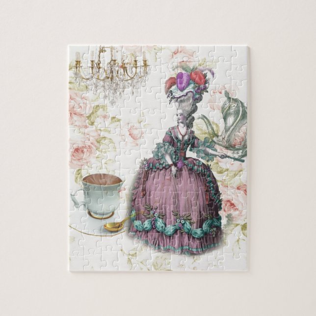 Puzzle Fleur française Paris Tea Party Marie Antoinette (Vertical)