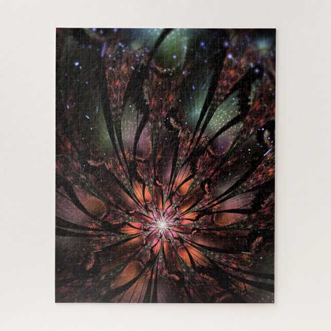 Puzzle Fleur imaginaire fractale douce et tendresse (Vertical)