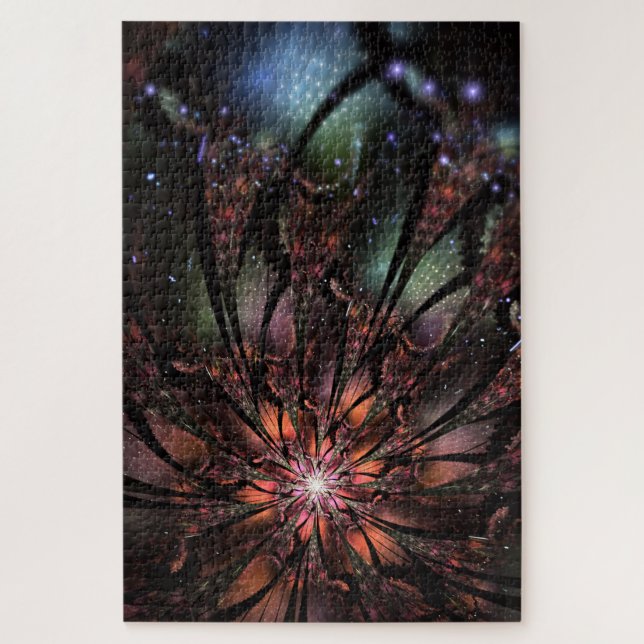 Puzzle Fleur imaginaire fractale douce et tendresse (Vertical)