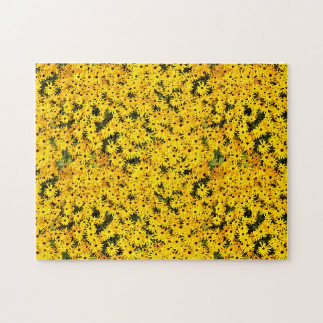 Puzzle Fleur jaune Champ de fleurs Jardin Lumineux ensole (Horizontal)