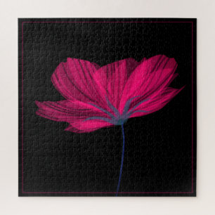 Puzzle Fleur noire et rose Classy Floral Art Challenging