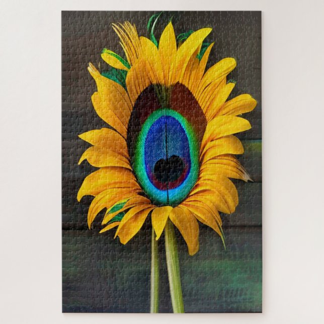 Puzzle Fleur Peacock SunFeather (Vertical)