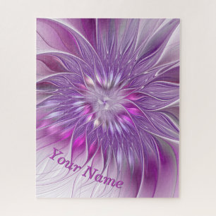 Puzzle Fleur Pourpre Rose Passion Abstrait Nom Fractal