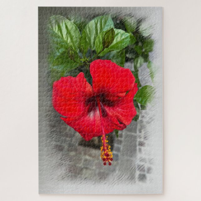 Puzzle Fleur rouge brillante (Vertical)