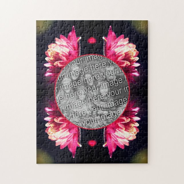 Puzzle Fleur Rouge Dans Le Cadre Sunlight Ajouter Votre P (Vertical)