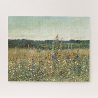 Puzzle Fleur sauvage. Huile sur Toile. Mer vintage