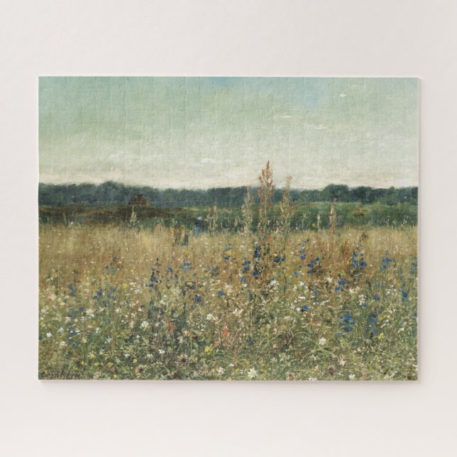 Puzzle Fleur sauvage. Huile sur Toile. Mer vintage (Horizontal)