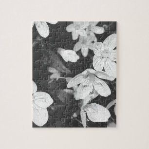 Puzzle Fleur sauvage noir et blanc
