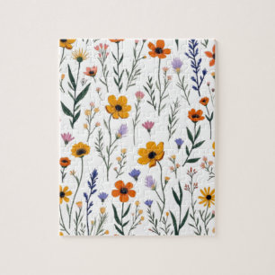 Puzzle Fleur sauvage Whimsy - Motif de prairie douce