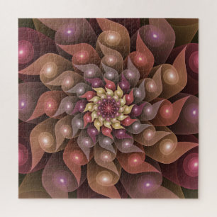 Puzzle Fleur surréaliste brillante Art fractal abstrait m
