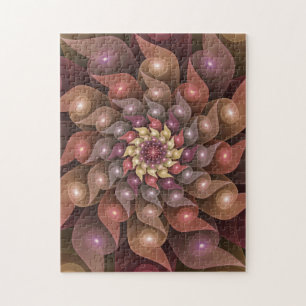 Puzzle Fleur surréaliste brillante Art fractal abstrait m