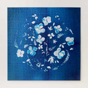 Puzzle Fleuri Cyanotype - Un air de printemps