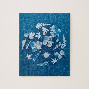 Puzzle fleuri Cyanotype - Un air de printemps