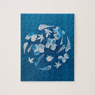 Puzzle fleuri Cyanotype - Un air de printemps
