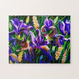 Puzzle fleurissant de colibris