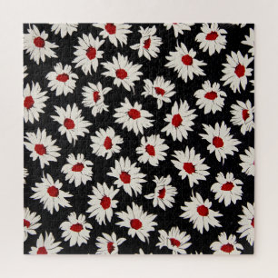 Puzzle Fleurs Abstraites, motif d'aquarelle d'art.