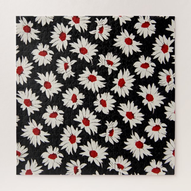 Puzzle Fleurs Abstraites, motif d'aquarelle d'art. (Vertical)