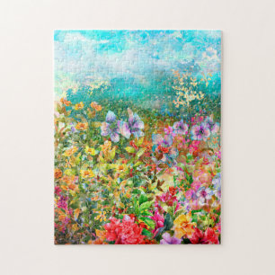 Puzzle Fleurs aquarelles