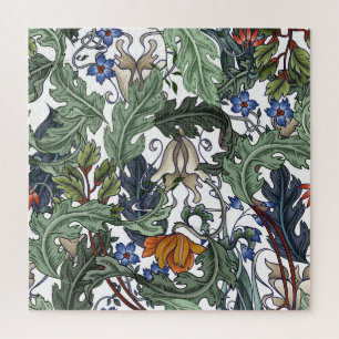 Puzzle Fleurs, art déco, moderne, sans soudure.