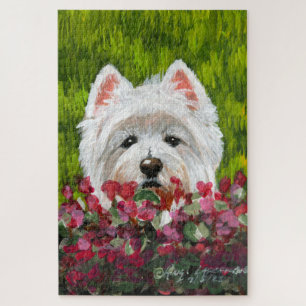 Puzzle Fleurs blanches et roses