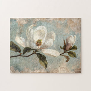 Puzzle Fleurs blanches Magnolia Vintages