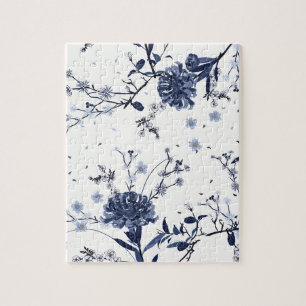 Puzzle Fleurs bleues