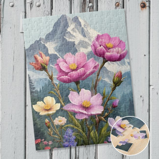 Puzzle Fleurs dans les montagnes