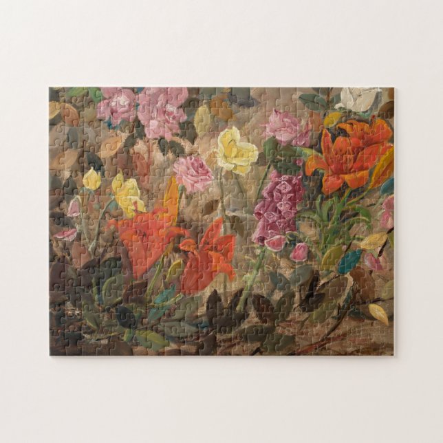 Puzzle Fleurs dans un jardin | Tadeusz Makowski (Horizontal)