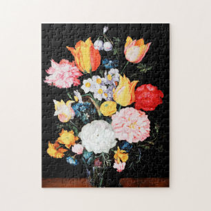 Puzzle Fleurs dans un navire en verre, Jan Brueghel le pl