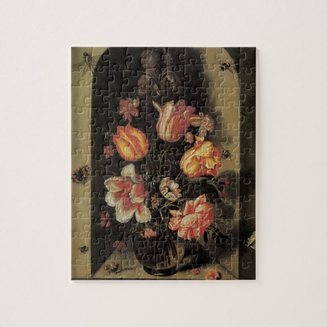 Puzzle Fleurs dans un vase, nature morte florale baroque  (Vertical)