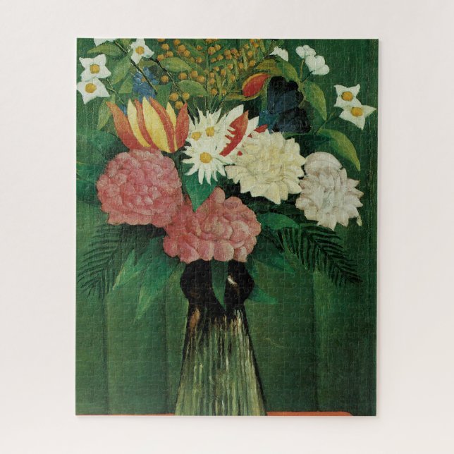 Puzzle Fleurs dans un vase vert (Vertical)