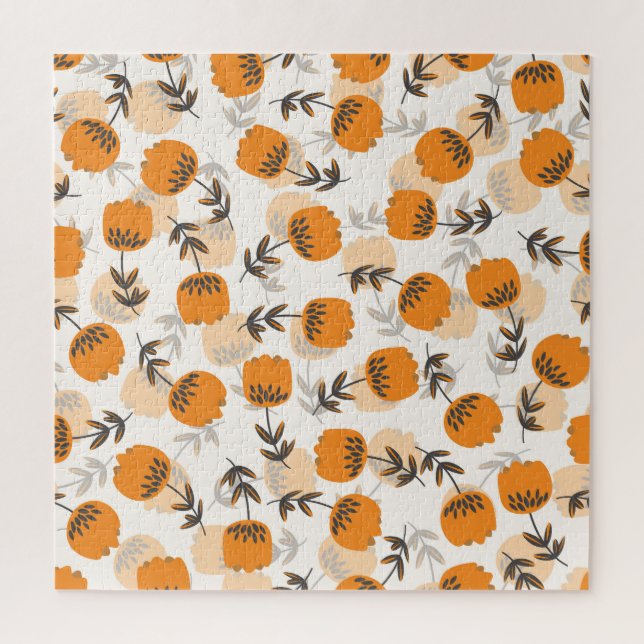 Puzzle Fleurs d'art populaire style scandinave (Vertical)